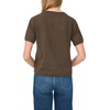 image:imageVince Camuto Womens Short Sleeve Contrast Neck SweaterTree Bark
