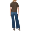 image:imageVince Camuto Womens Short Sleeve Contrast Neck SweaterTree Bark