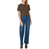 image:imageVince Camuto Womens Short Sleeve Contrast Neck SweaterTree Bark