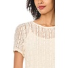 image:imageVince Camuto Womens Short Sleeve Stretch Lace TopNew Ivory