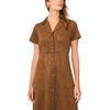 image:imageVince Camuto Womens Short Sleeve Tie Back Button Down Midi DressToasted