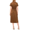 image:imageVince Camuto Womens Short Sleeve Tie Back Button Down Midi DressToasted