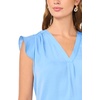 image:imageVince Camuto Womens Short Sleeve VNeck Ruffle Sleeve BlouseChambray Blue