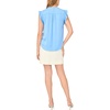 image:imageVince Camuto Womens Short Sleeve VNeck Ruffle Sleeve BlouseChambray Blue