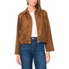 image:imageVince Camuto Womens Suede Raglan Sleeve Zipper Front JacketToasted