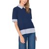 image:imageVince Camuto Short Sleeve Crew Neck TwoferClassic Navy
