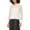 image:imageVince Camuto Womens Lace Long Sleeve Collared Button Down Knit BlouseNew Ivory