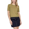 image:imageVince Camuto Womens Short Sleeve Contrast Neck SweaterAvocado