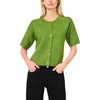 image:imageVince Camuto Womens Short Sleeve Crew Neck CardiganSalted Lime