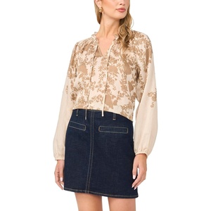 image:imageVince Camuto SplitNeck Raglan Sleeve BlouseFrench Oak