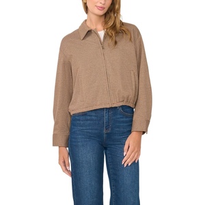 image:imageVince Camuto Womens Long Sleeve Collared Bubble Front Zip JacketFall Camel