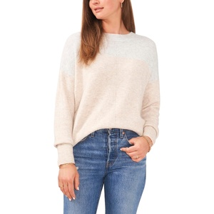 image:imageVince Camuto Womens Long Sleeve Extend Shoulder Center Facing Seam Cozy SweaterSweaterMalted