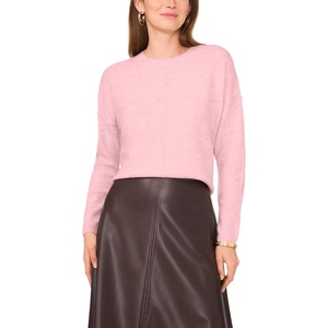 image:imageVince Camuto Womens Long Sleeve Extend Shoulder Center Facing Seam Cozy SweaterSweaterPrism Pink