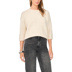 image:imageVince Camuto Womens Mid Sleeve Elbow Length Sleeve Crew Neck SweaterMalted