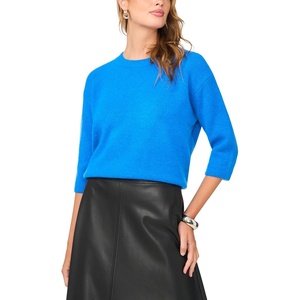 image:imageVince Camuto Womens Mid Sleeve Elbow Length Sleeve Crew Neck SweaterVictoria Blue