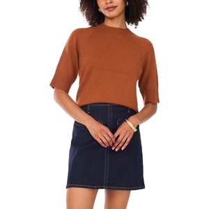 image:imageVince Camuto Womens Short Sleeve Raglan Mock Neck SweaterSierra