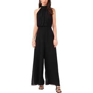 image:imageVince Camuto Womens Sleeveless Jumpsuit With SmockingRich Black