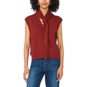 image:imageVince Camuto Womens Sleeveless Tank with Attached ScarfPort