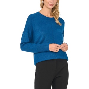 image:imageVince Camuto Womens Long Sleeve Extend Shoulder Center Facing Seam Cozy SweaterSweaterBlueberry